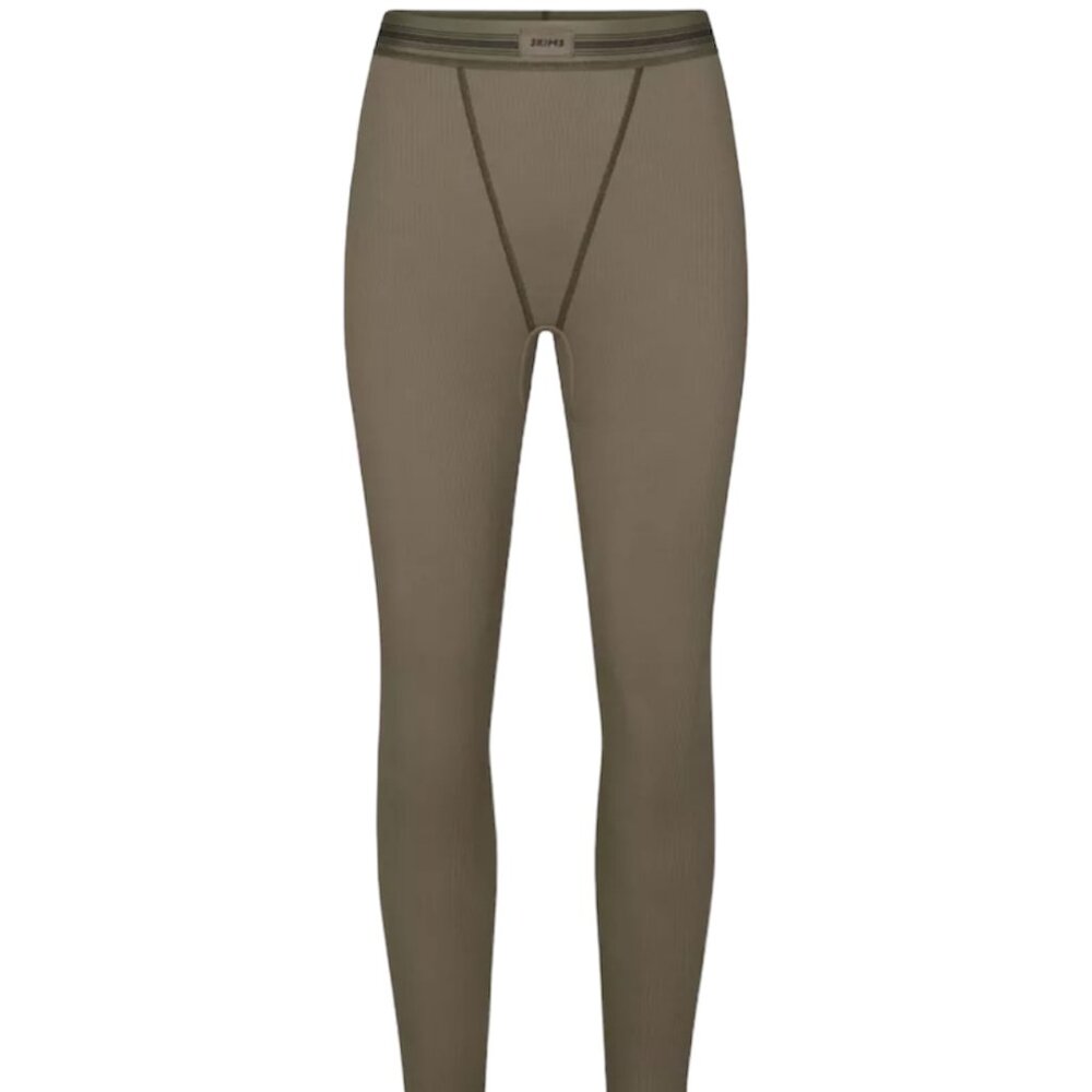 SKIMS Green Cotton Ribbed Legging (NWT)